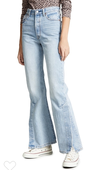 Levi's Denim - ❤ Levi's Ribcage Split Flare Jeans